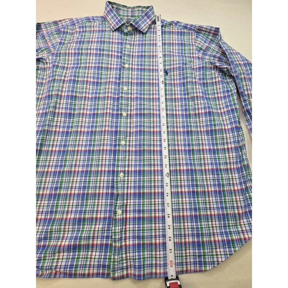 Polo Ralph Lauren Shirt Men 2XB Big Plaid LIMITED USE Button Up Long Sleeve